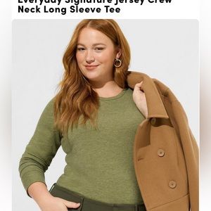 Torrid Jersey long sleeve crew stretchy 3x nwt